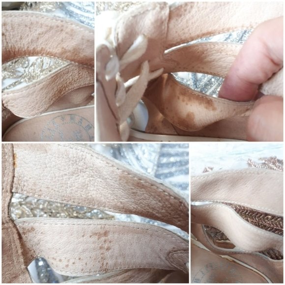 Mam'zelle White Silver Gladiator Sandal Size 37 - Picture 7 of 8